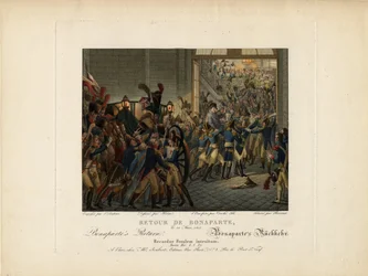 Napoleon återvänder från ön Elba, 1815