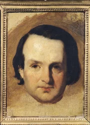 Studie till ett porträtt av Victor Hugo (1802-85) c.1836