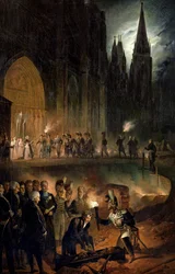 Överföra den kungliga familjens ben till St. Denis-kyrkan, 18 januari 1817