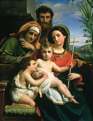 Den heliga familjen med de heliga Johannes Döparen och Elisabet, 1823