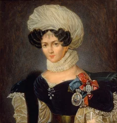 Porträtt av prinsessorna Tatyana Vasilievna Golitsyna 1783-1841, 1830-talet