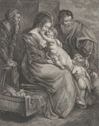 Den heliga familjen med Saint Elizabeth och Saint John the Baptist, ca. 1780.