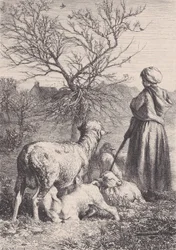En herdinna, ca. 1852.