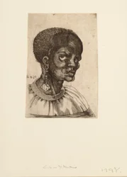 En svart man i trekvartsprofil, 1522.
