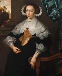 Porträtt av Florence-Marguerite de Renesse-Warfusée, grevinnan av Grimbergen, 1641 (par 3114329)