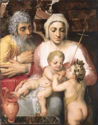 Den heliga familjen med Johannes Döparen, 1546