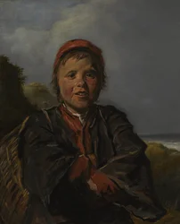 Fiskargosse i ett landskap
