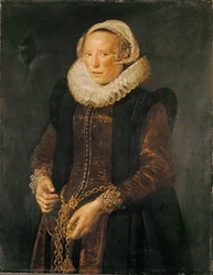 Porträtt av en kvinna, ca 1611 (olja på duk)
