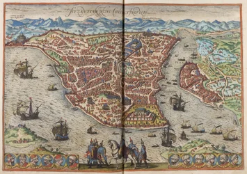 Bysans. Constantinopolis Från: Cities of the World, 1572