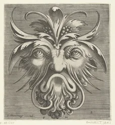 Mask med skägg med lockar Pourtraicture ingenieuse de plusieurs facons de masques... (serietitel)