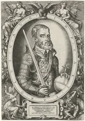 Porträtt av Karel V av Habsburg