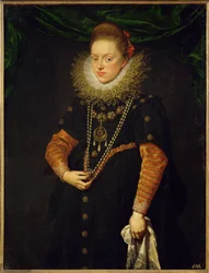 Ärkehertiginnan Konstanze, drottning av Polen, dotter till ärkehertig Karl II Habsburg (olja på duk)