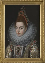 Isabella Claire Eugenie av Österrike (Isabella av Österrike eller Isabella av Spanien), hertiginna av Bourgogne, ärkehertiginna av Österrike och Infanta av Spanien - Porträtt av Infanta Isabella Clara Eugenia av Spanien (1566-1633), av Pourbus, Frans, den 