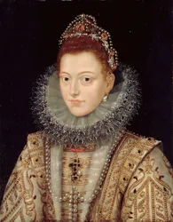 Porträtt av Isabella Clara Eugenia (1566-1633) ca 1599