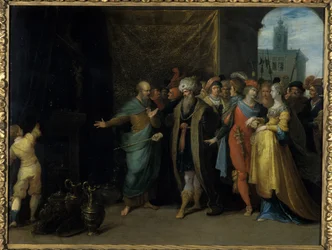 Krösus visar Solon sina skatter, 1616-30