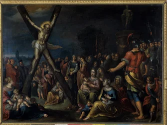 St Andrew på korset (olja på koppar)