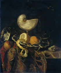 Stilleben med Nautilus-bägare