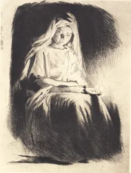 Kvinna med lampan