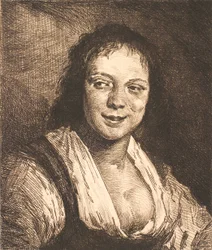 Skrattande tjej, efter Frans Hals