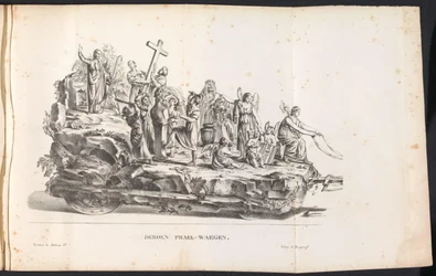 Tredje flottören i processionen för Saint Rombout, 1825 Tredje Prael-waegen (titel på objekt)