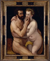 Mars och Venus. Målning av Frans Floris the Groin (Frans I av Vrient eller Vriendt