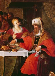 Herodes och Herodias vid Herodes högtid (detalj av 222483)