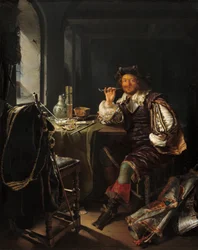 En soldat som röker en pipa, ca. 16571658.