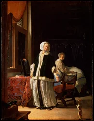 En ung dams morgon, c1660