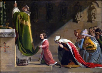 Saint Ludmila och Saint Wenceslaus under mässan
