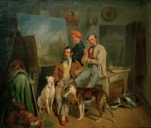 Bröderna Benno, Franz och Eugen Adam i studion
