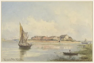 Utsikt över lagunen i Venedig