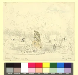 Volksgarten med Tilgnerfontänen (Faun och nymf)