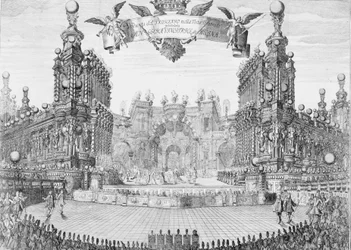 Proscenium för Angelica, vinnare av Alcina, 1716.