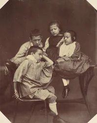 Alfons, Eugen, Marie och Hermine Antoine, 1850-60-talen.