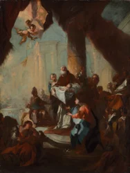 Studie till "Kristi framställning i templet" (för Sankt Ulrich i Wien)