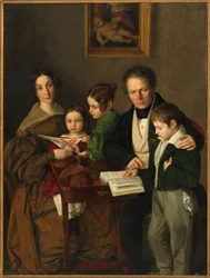 Kompositören Johann Baptist Gänsbacher 1778-1844 och hans familj, c.1838.