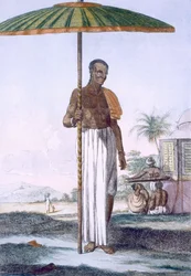 Porter från Ouriah-kasten, från "Les Hindous ou la Description de leurs Moeurs Coutumes et Ceremonies", pub. 1808-12 (färgad etsning)