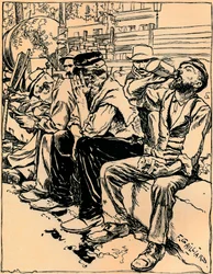Arbetare vid middagen, c1900