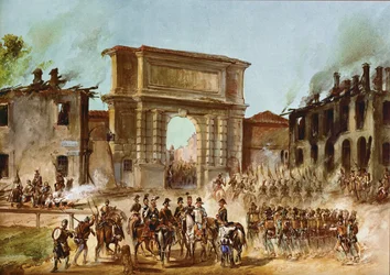 Fältmarskalk Radetzky framför Porta Romana i Milano