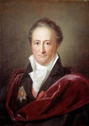 Porträtt av Johan Wolfgang Goethe (1749 - 1832), tysk författare. Målning av Franz Van Kugelgen (1772-1820)