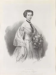 Porträtt av kejsarinnan Elisabeth av Österrike, 1853.