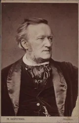 Porträtt av kompositören Richard Wagner 1813-1883, före 1877.