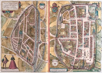 Chartres och Chateaudun, Frankrike (gravyr