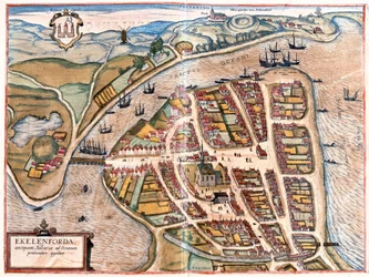 Eckernforde, Tyskland (gravyr
