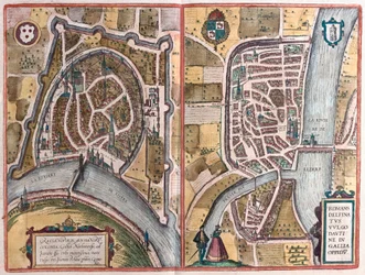 Grenoble och romarna sur Ister, Frankrike (gravyr