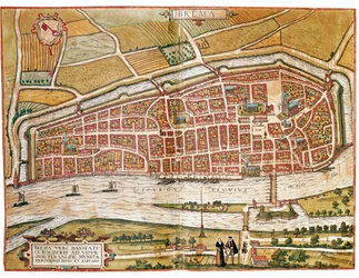 Karta över Bremen (gravyr
