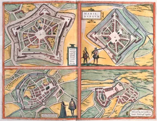 Philippeville, Mariembourg, Chimay och Walcourt, Belgien (gravyr