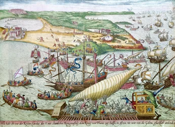 The Siege of Tunis or La Goulette af Charles V i 1535 swed