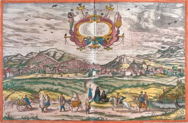 Utsikt över Granada, Spanien (etsning