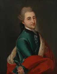Porträtt av Stanislaw II August Poniatowski, kung och storhertig av polsk-litauiska samväldet